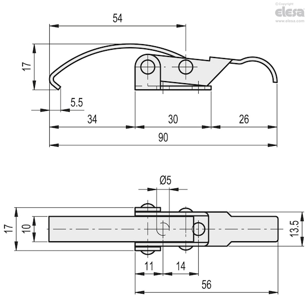 Hook Clamps, TLI.Z-13.5/90